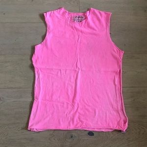 pink long tank top